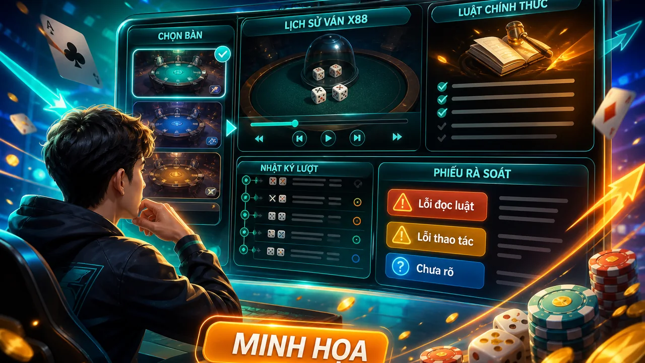 Từ chọn bàn đến kết quả: x88 cách xem lại lịch sử ván và tự kiểm tra quyết định